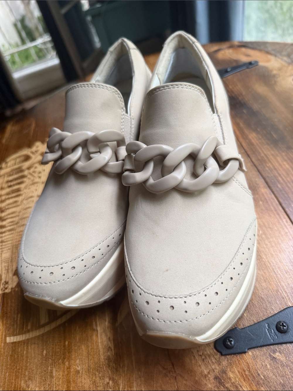 Dolce Vita Chunky Platform Loafers – Cream / Beige – Size 10 – NWOT